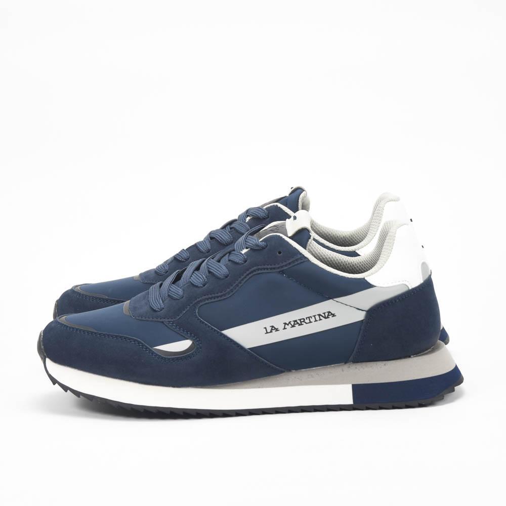 La Martina Low Sneakers Blue Leather – Image 5