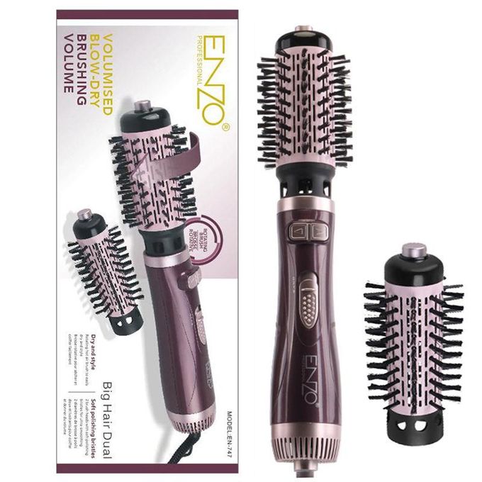 ENZO PROFESSIONAL Brosse chauffante Lissante Rotative 2IN1 En Brushing Volume Céramique – Image 5