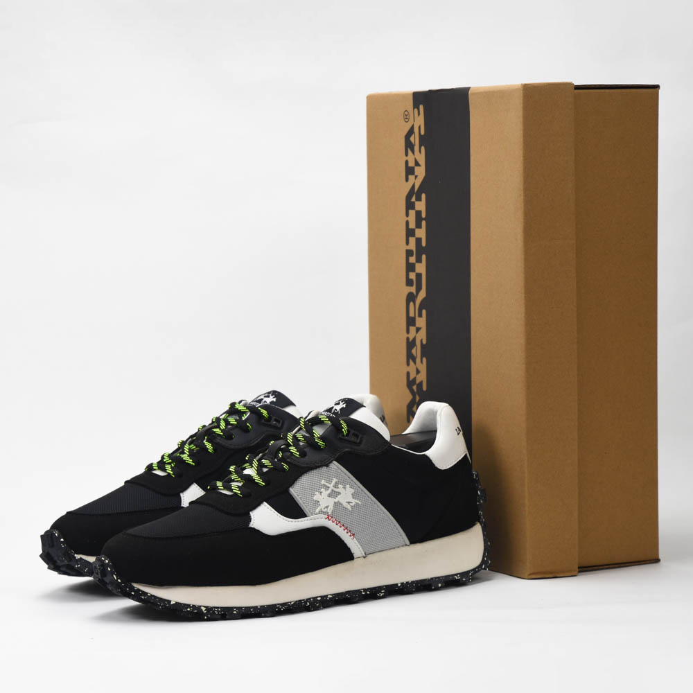 LA MARTINA SCARPA UOMO SUEDE ECO TEX NYLON ECO NERO