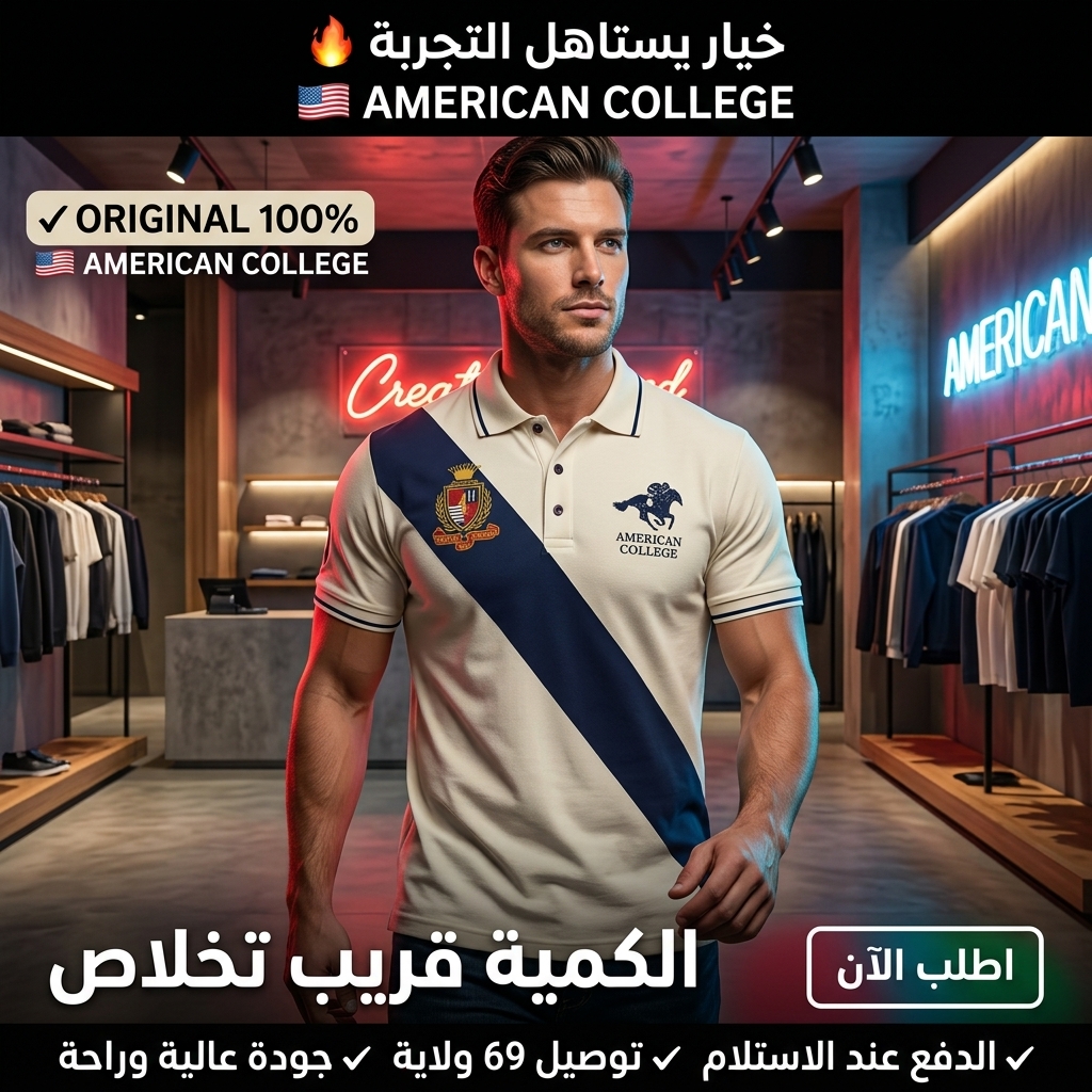 American College Polo pour Homme – Image 6