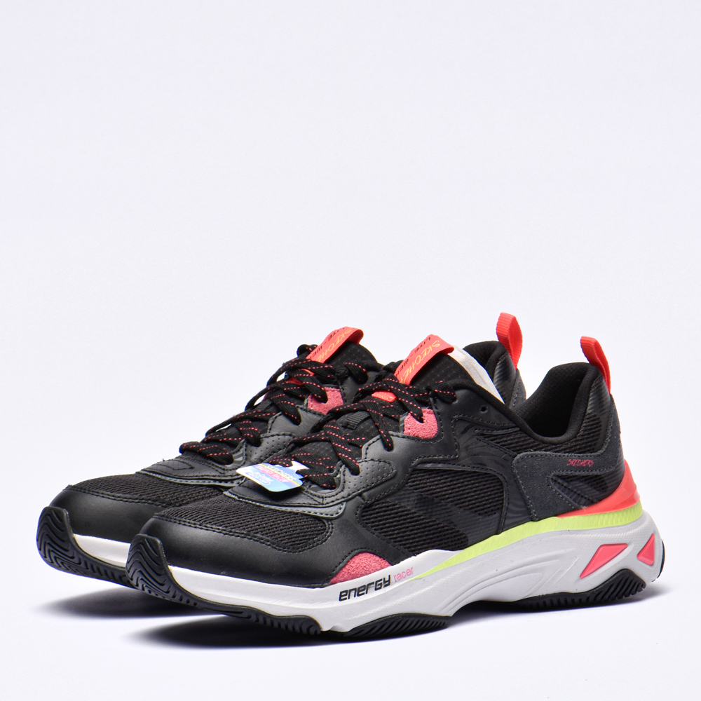 SKECHERS ENERGY RACER-EMBRACE HER BLACK/CORAL – Image 2