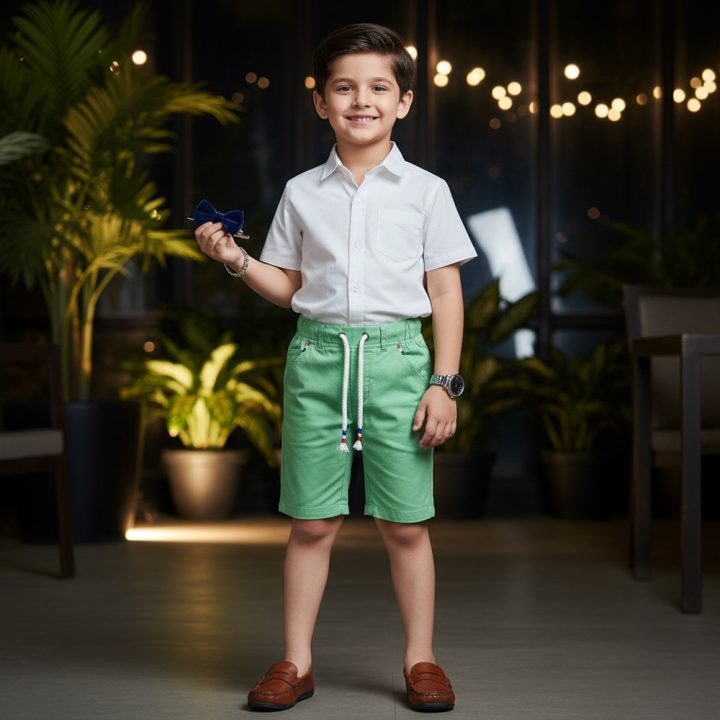 Short la toile vert