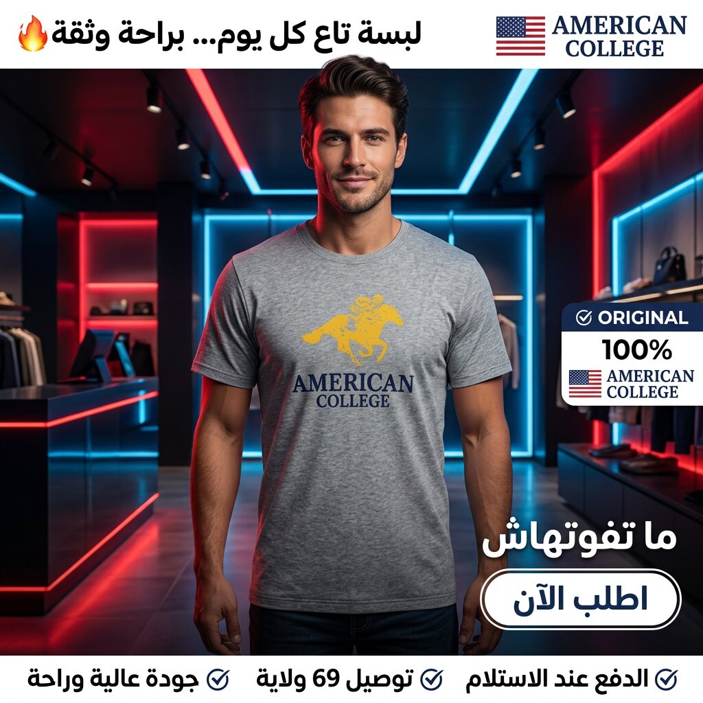 American College t-shirt pour Homme – Image 6
