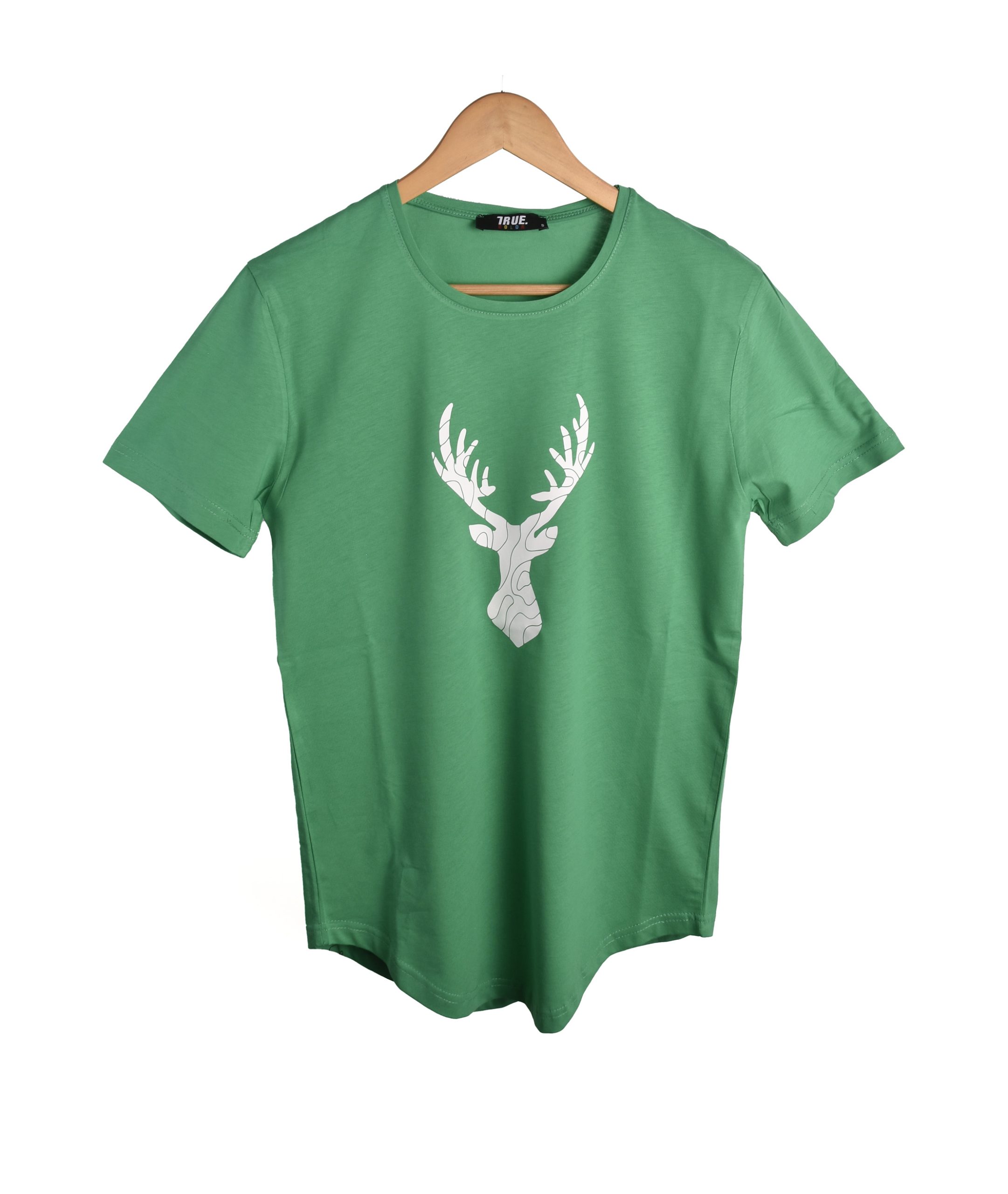 T-shirt VERT ET BLANC 2 MOTIF CERF – Image 2