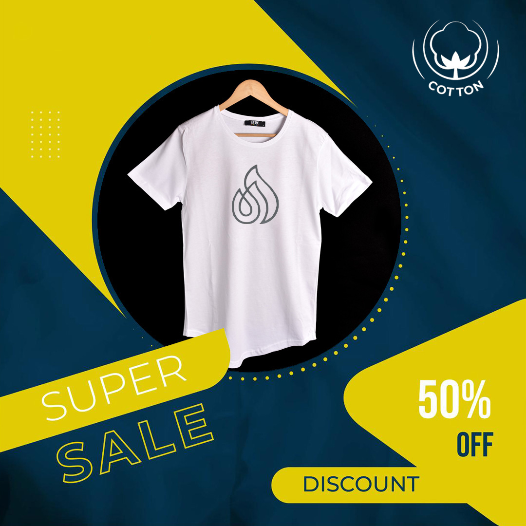 T-shirt BLANC 2 LOGO GRIS – Image 2