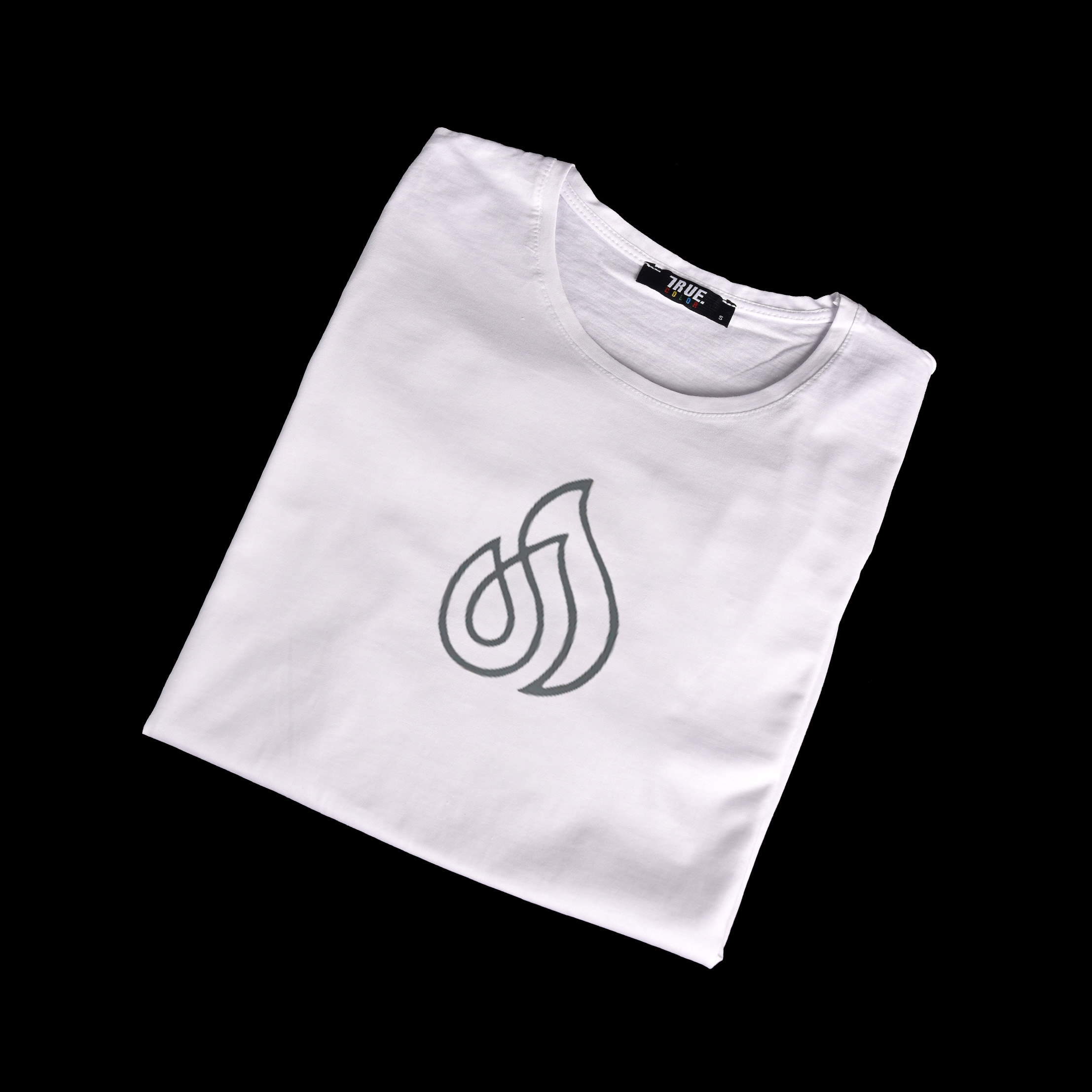 T-shirt BLANC 2 LOGO GRIS – Image 3