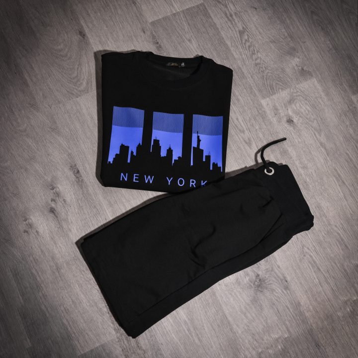 ENSEMBLE NOIR ET BLEU NEW YORK