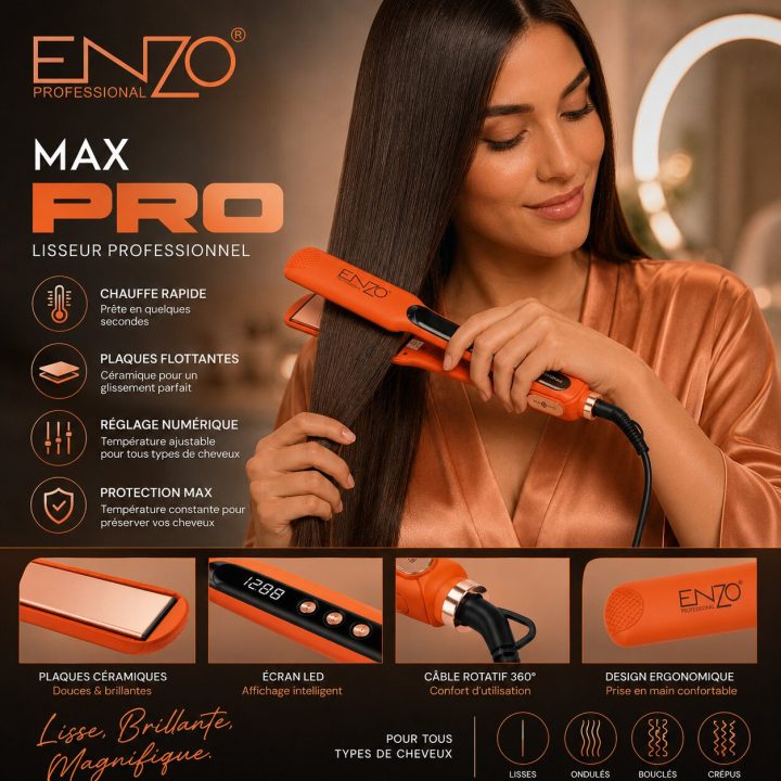 ENZO Professional Max Pro Hair Straightener