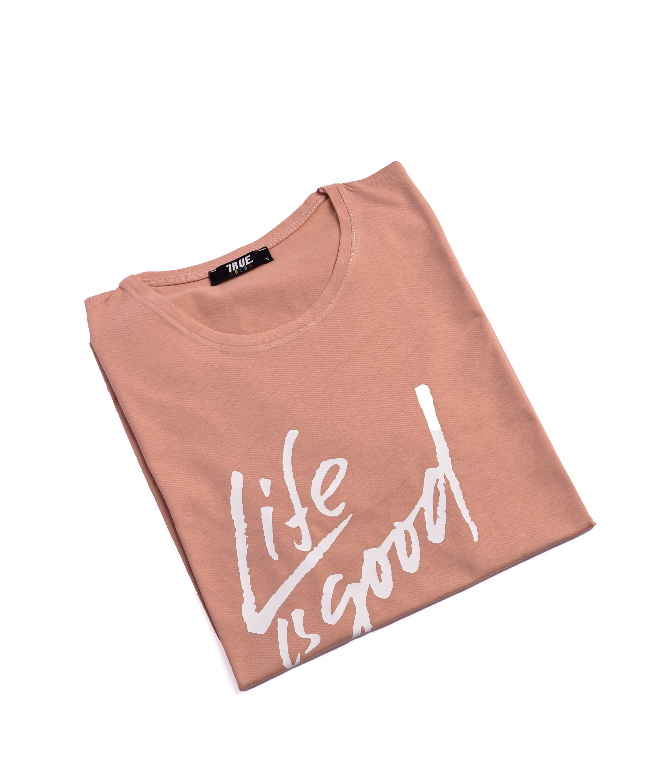 T-shirt SAUMON *LIFE IS GOOD* – Image 3