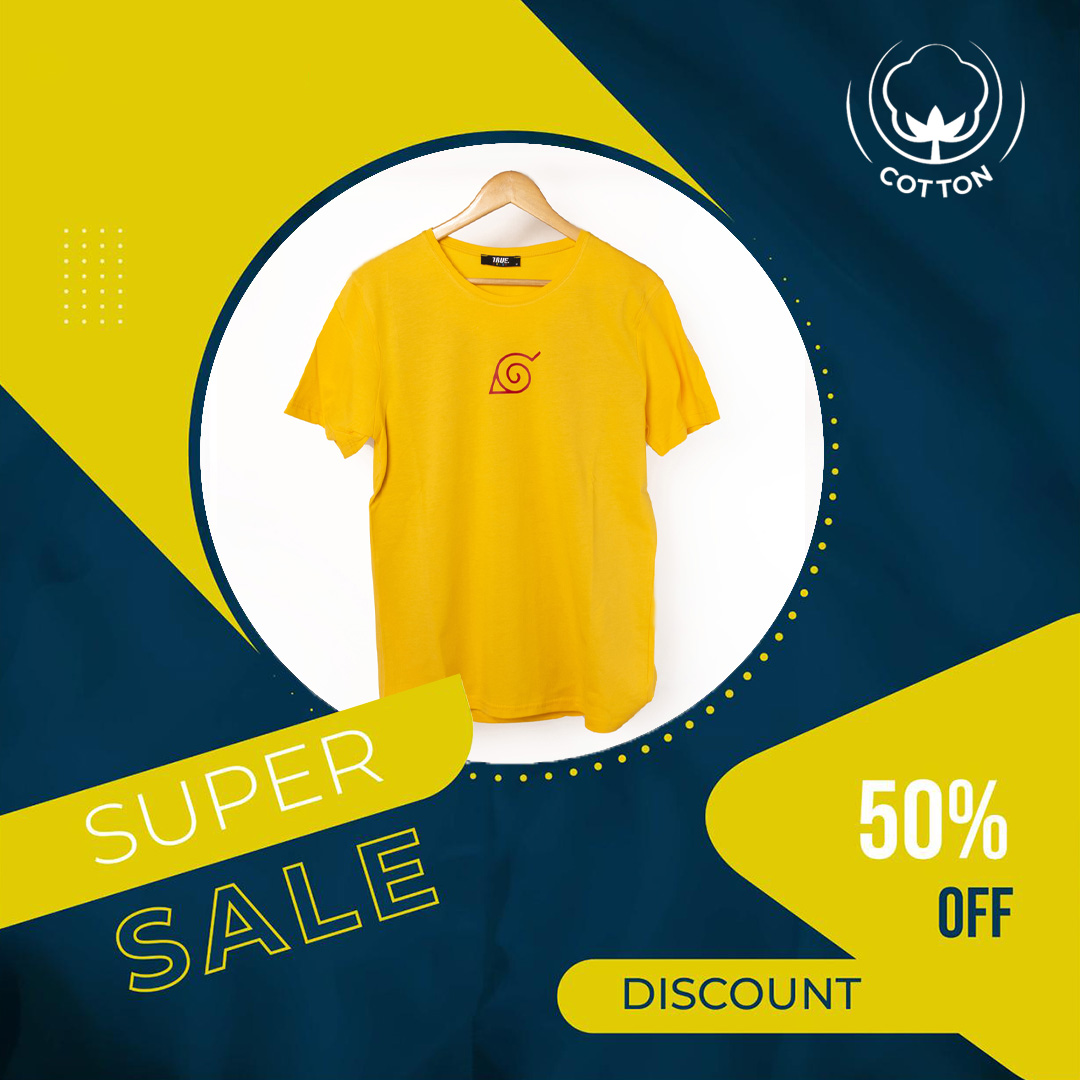 T-shirt JAUNE NARUTO LOGO – Image 5