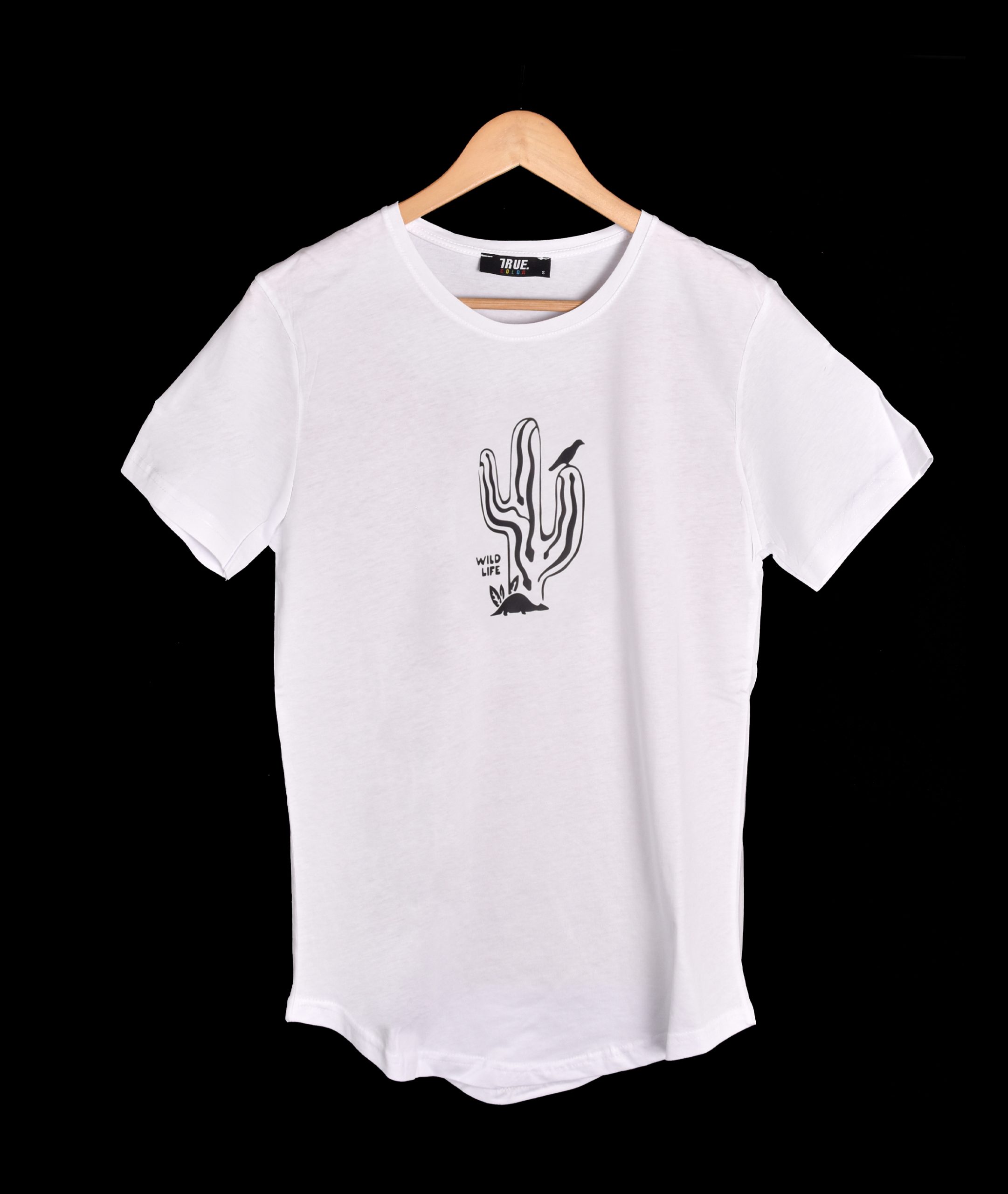 T-shirt BLANC 2 LOGO NOIR WILD LIFE – Image 2