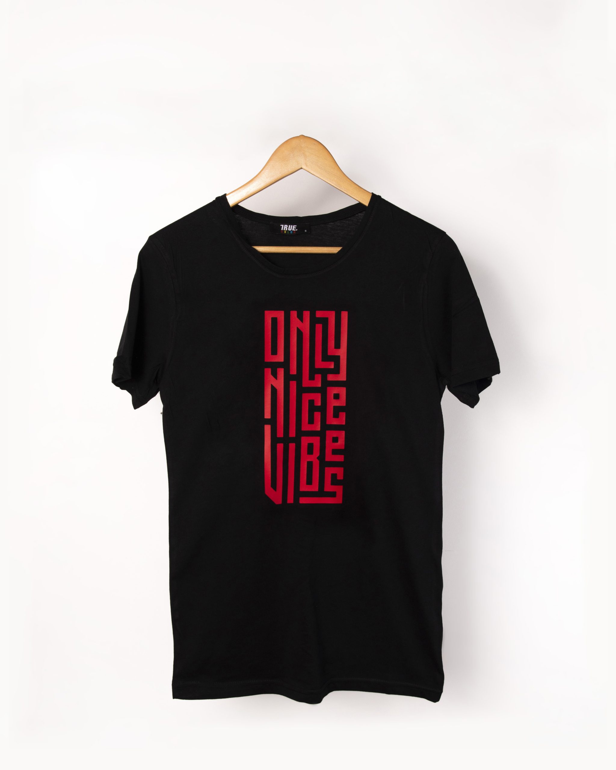 T-shirt NOIR ET ROUGE *ONLY NICE VIBES* – Image 4