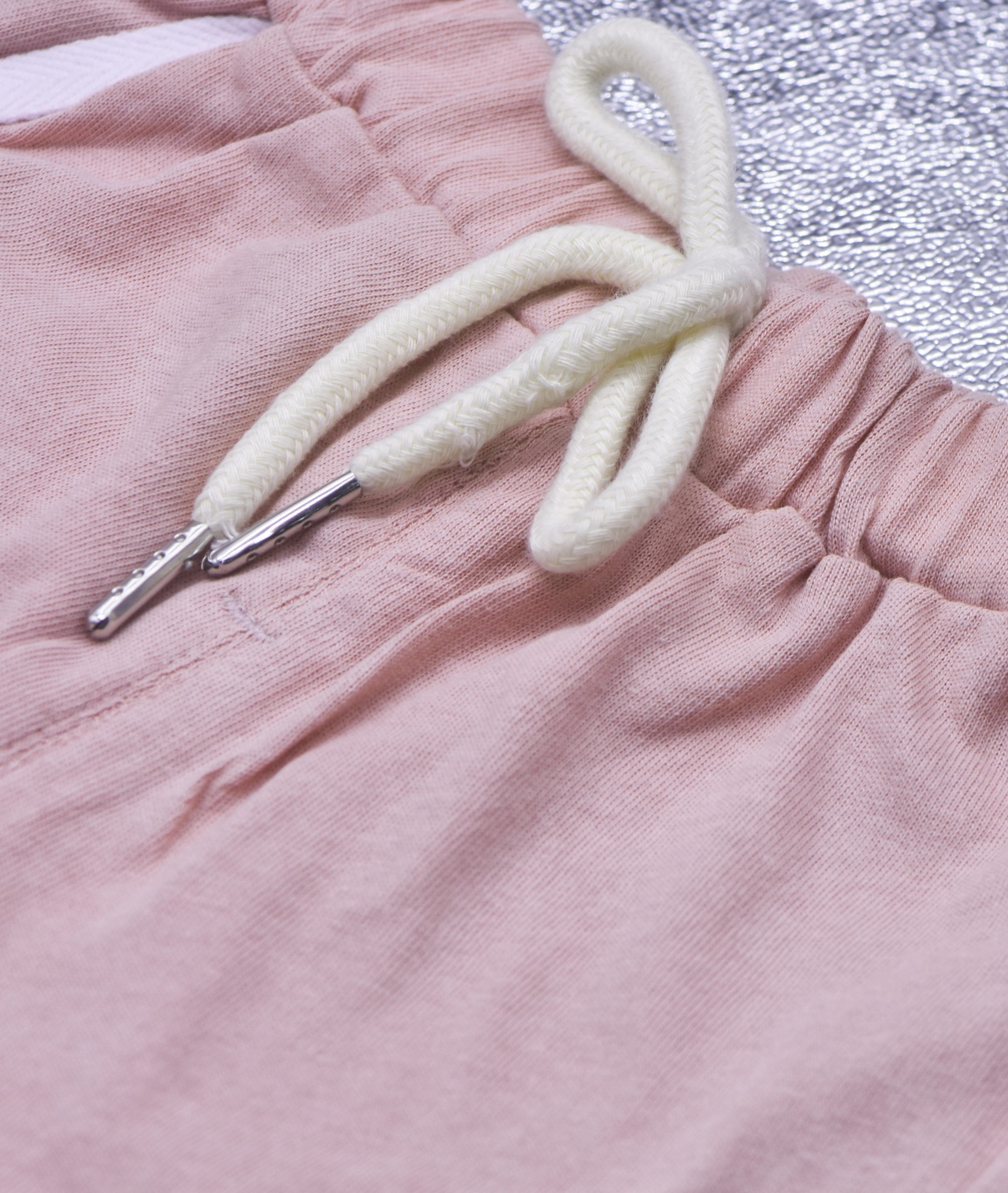 SHORT COTON ROSE AVEC 2 Bandes Blanches – Image 4