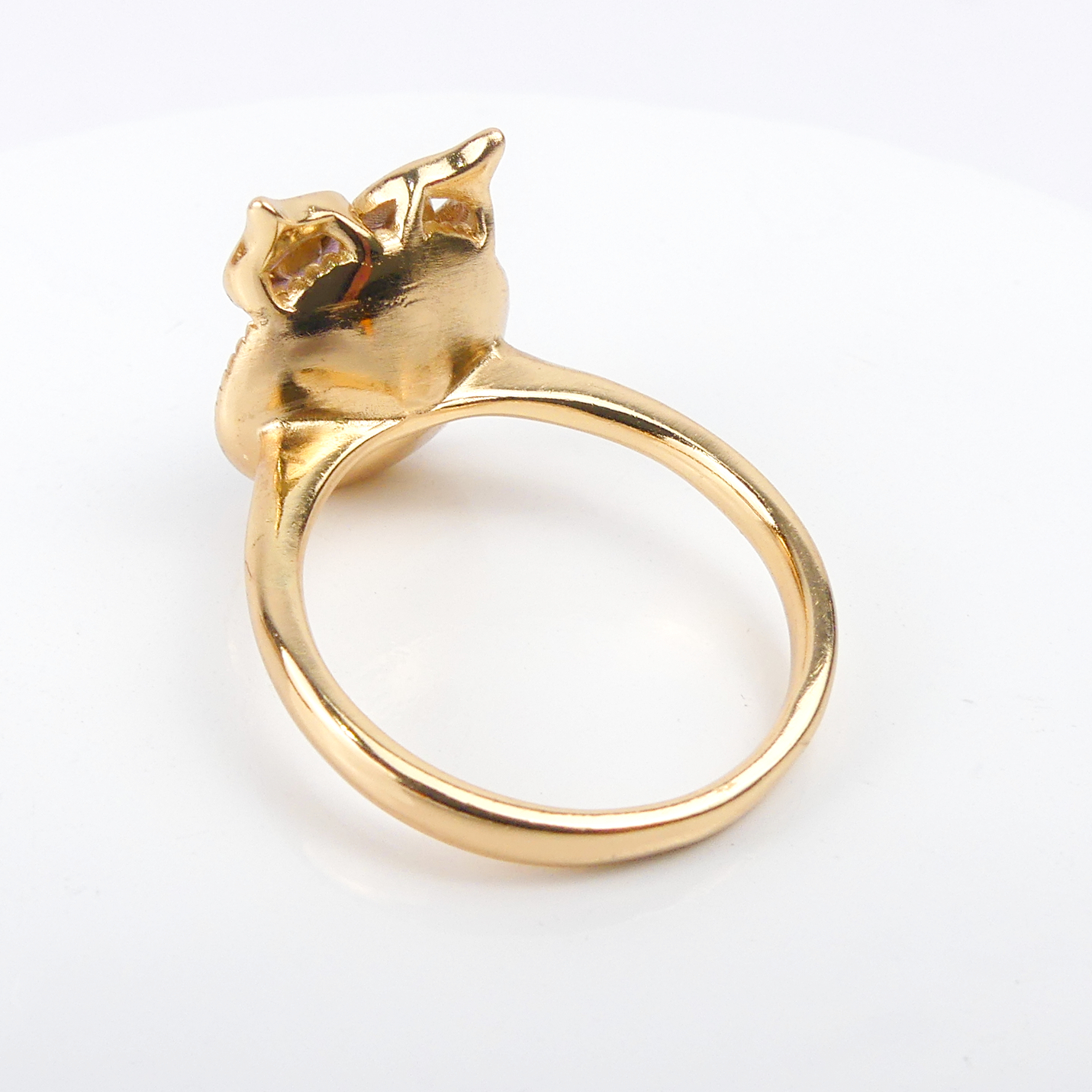 bague plaqué or pierre hibou rende move – Image 5