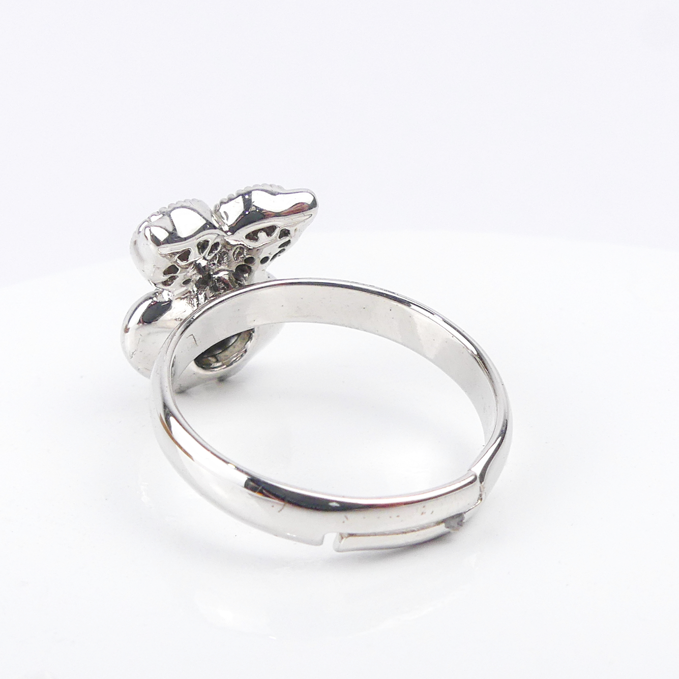 bague pierre hibou verte reflé – Image 3