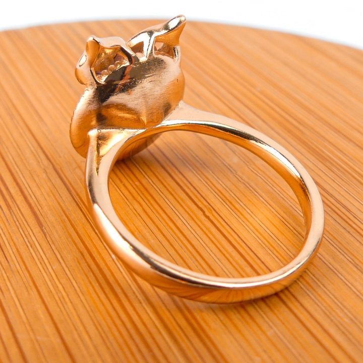 bague plaqué or pierre hibou rende move