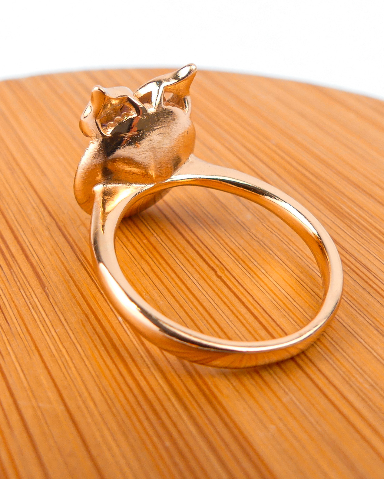 bague plaqué or pierre hibou rende move – Image 2