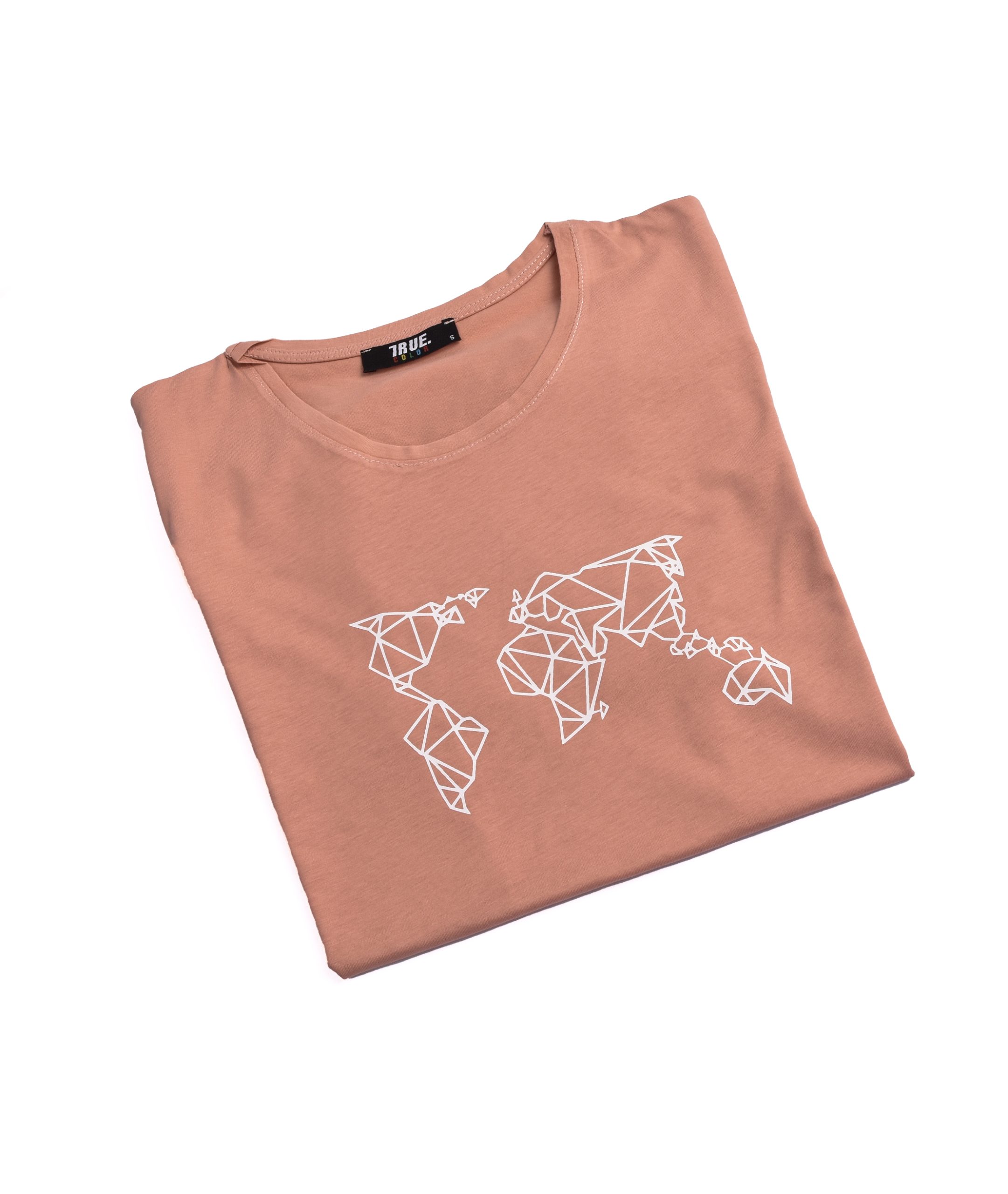 T-shirt SAUMON MOTIF CARTE DU MONDE – Image 4