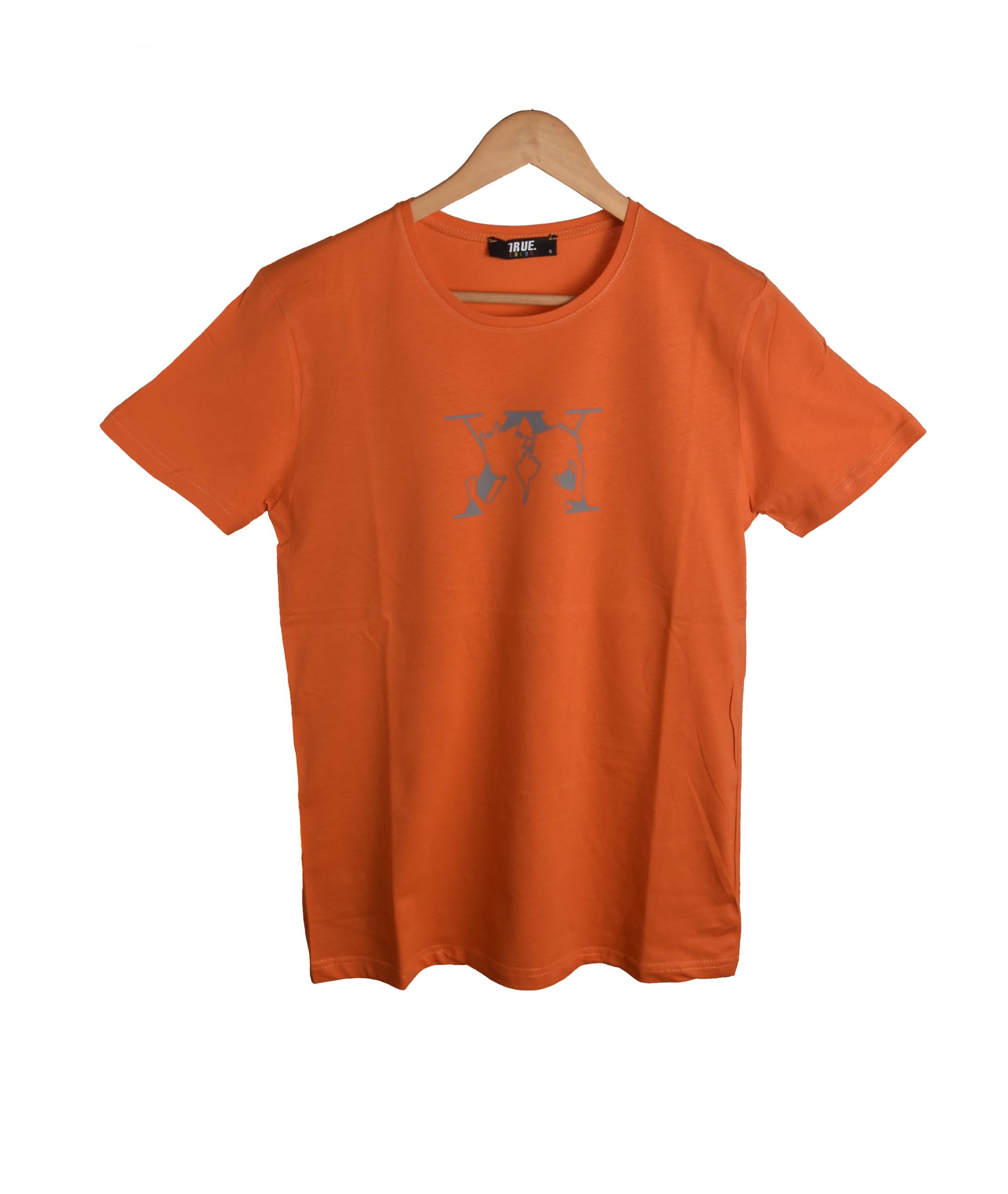 T-shirt ORANGE AVEC LOGO GRIS MANGA JAPONAIS – Image 2