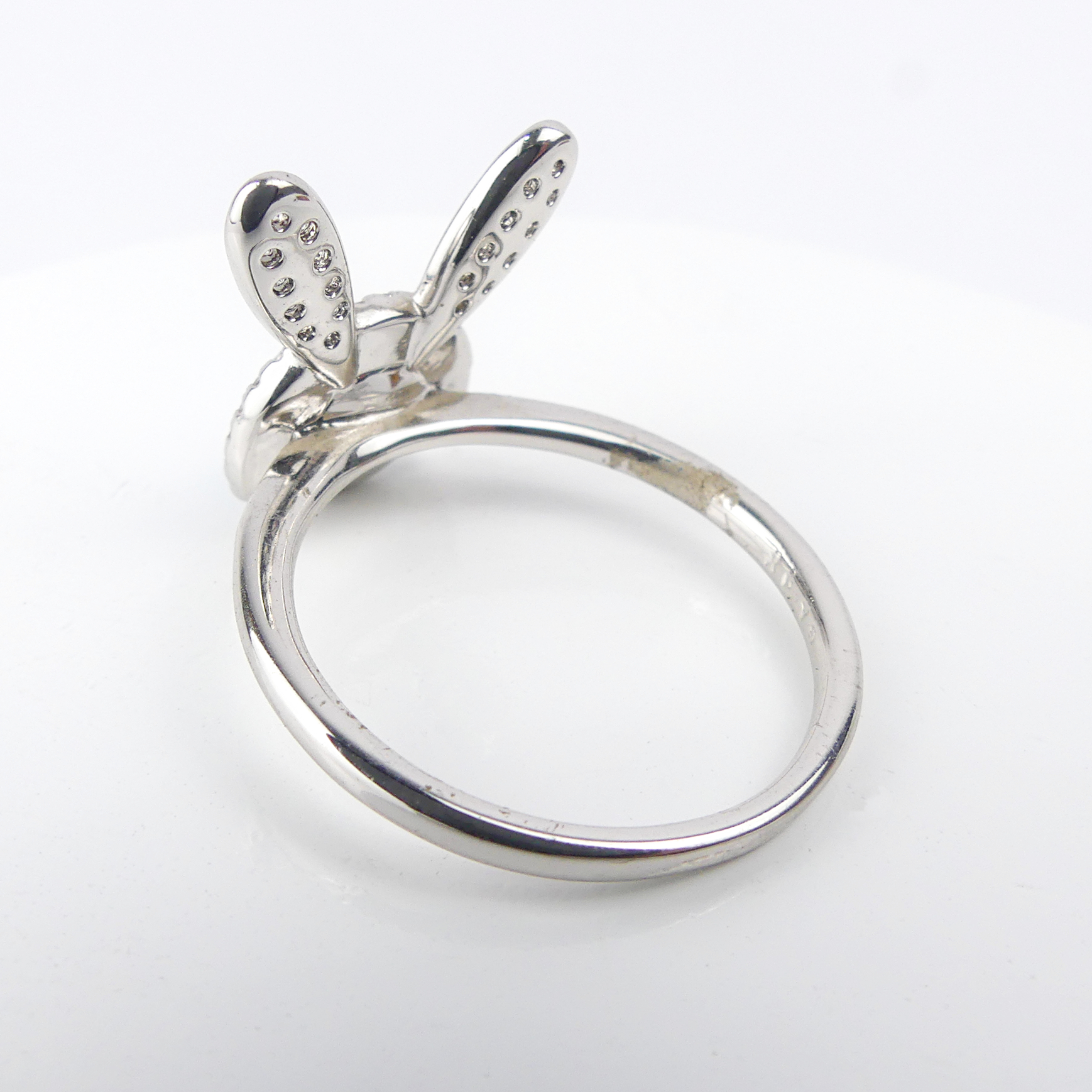 bague lapin bleu -argent- – Image 4