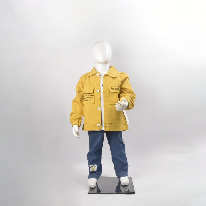 ENSEMBLE 3 pcs t-shirt blanc chemise JAUNE