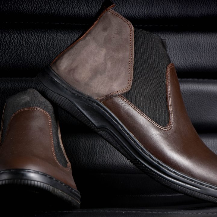 Chelsea boot orthopédique noir