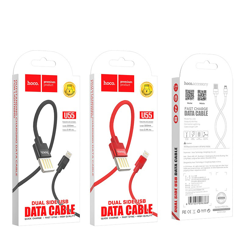 Câble USB vers Lightning U55 Outstanding synchronisation des données de charge