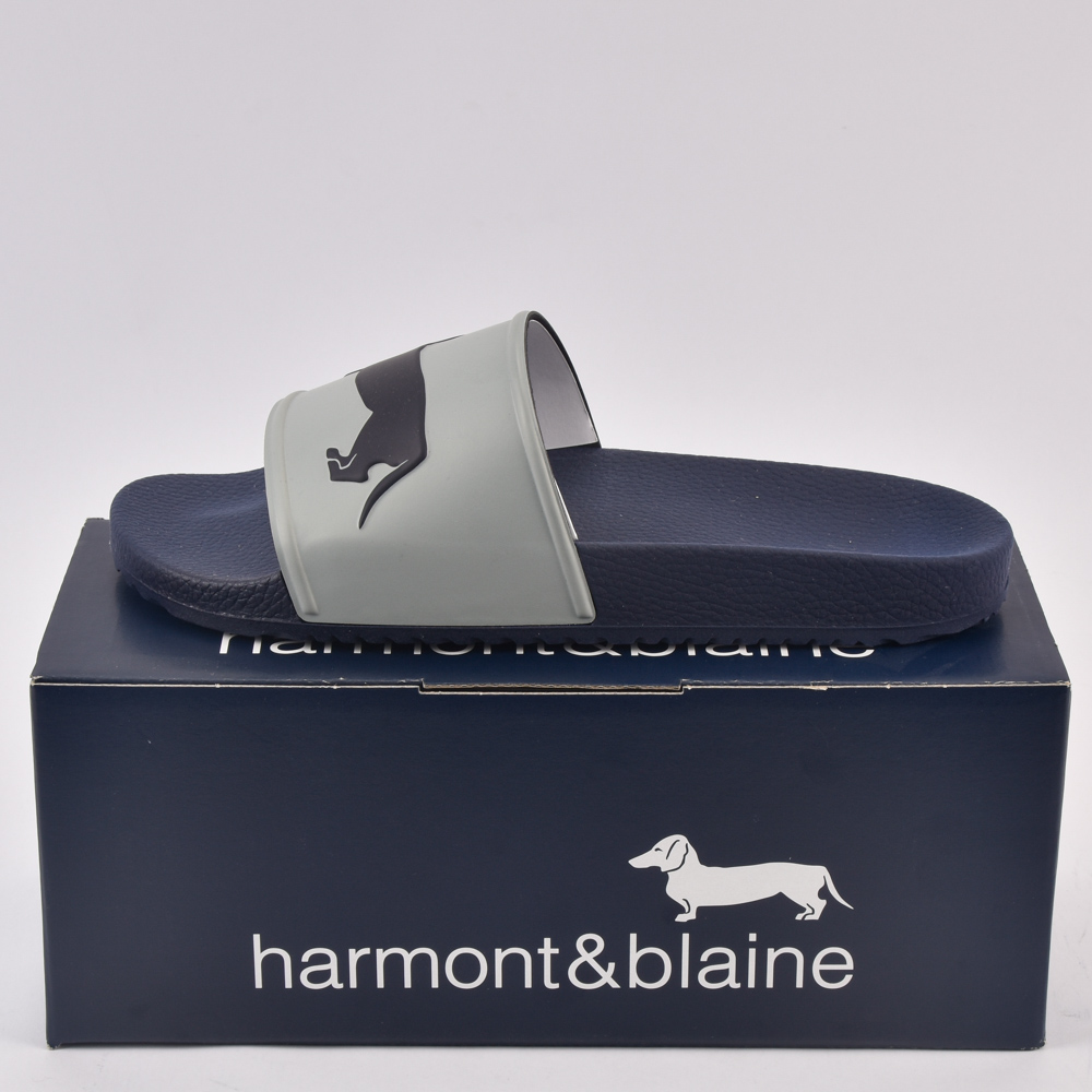 HARMONT AND BLAINE CIABATTA UOMO EVA - LOGO GRIGIO - BLU – Image 3