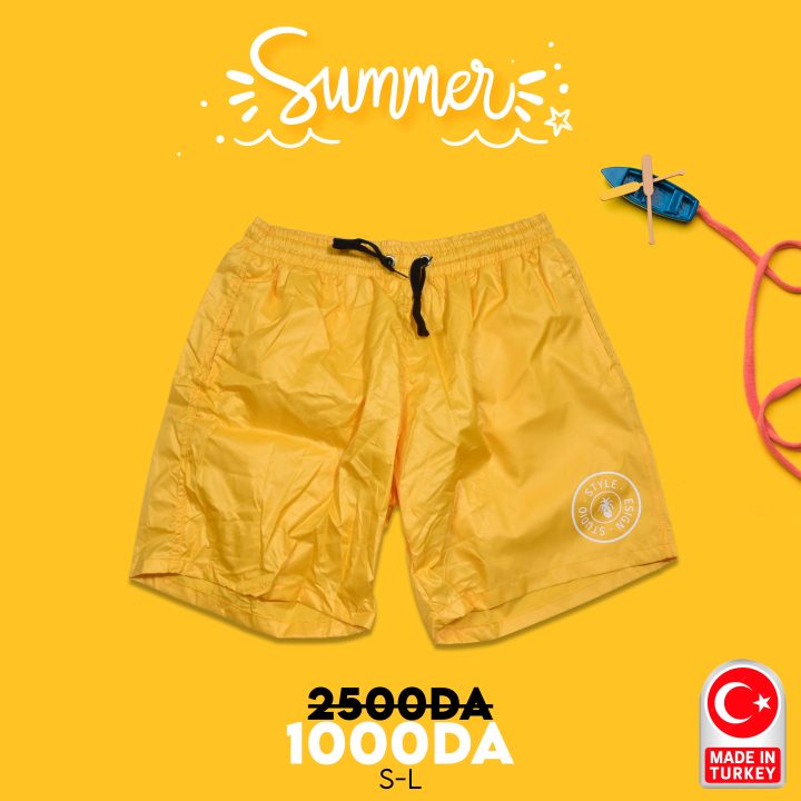 SHORT JAUNE MOTIF STUDIO STYLE