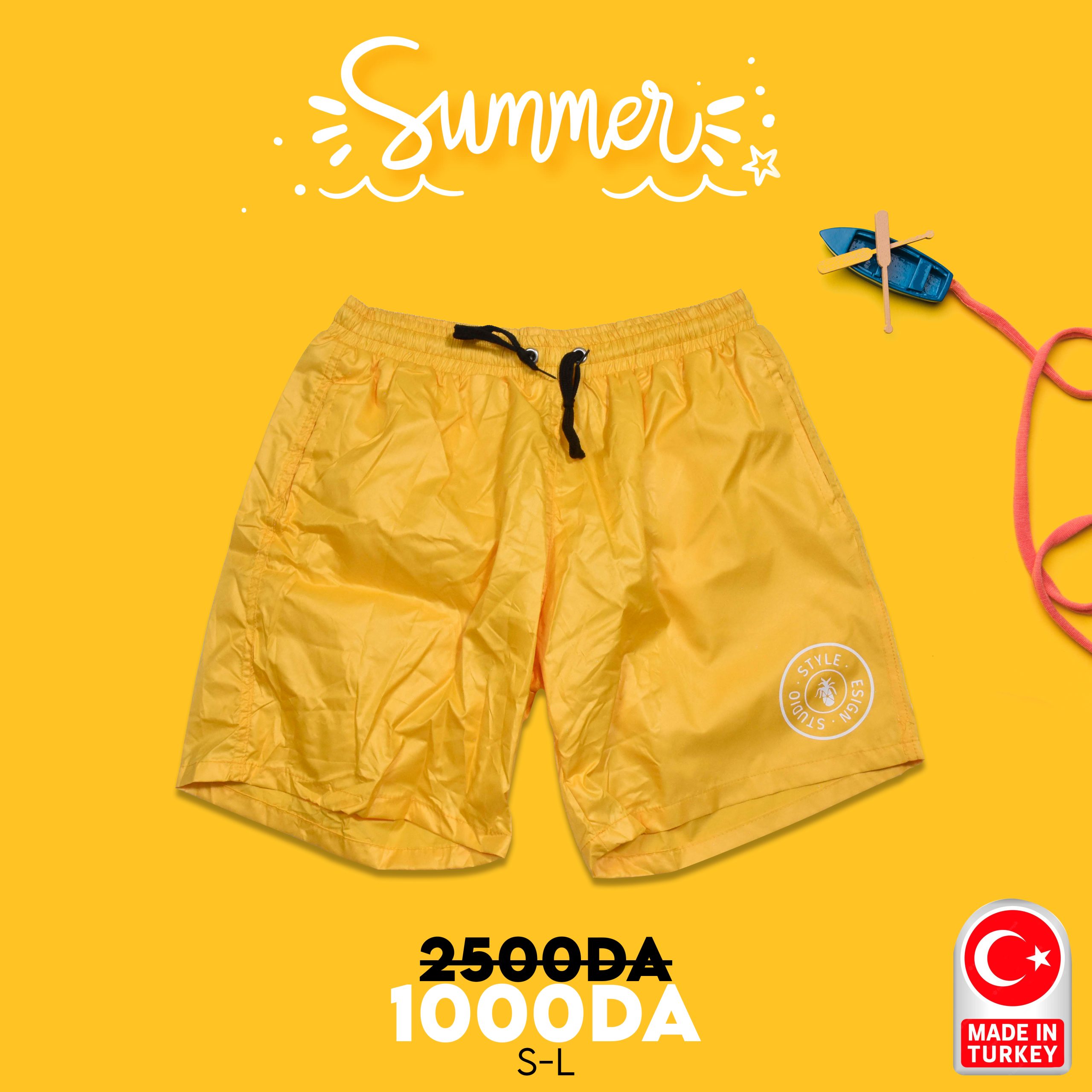 SHORT JAUNE MOTIF STUDIO STYLE