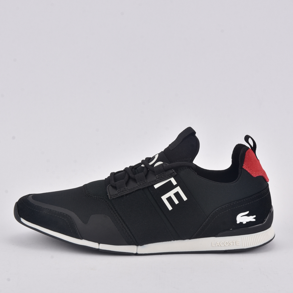 LACOSTE MANEVRA ELITE 0120 1 CMA BLK/RED TEXTILE – Image 3