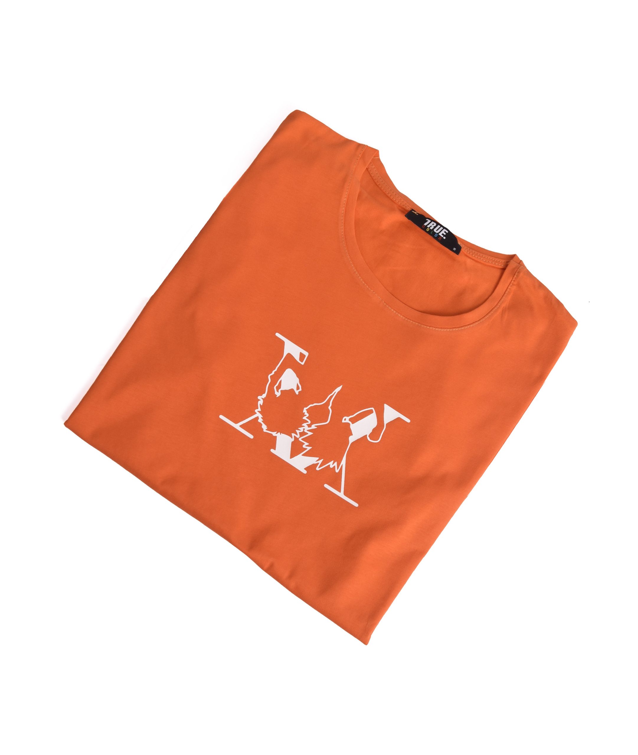 T-shirt ORANGE AVEC LOGO BLANC MANGA JAPONAIS – Image 3
