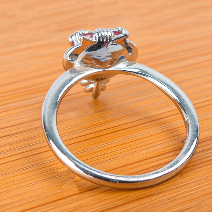 bague pierre hibou rose