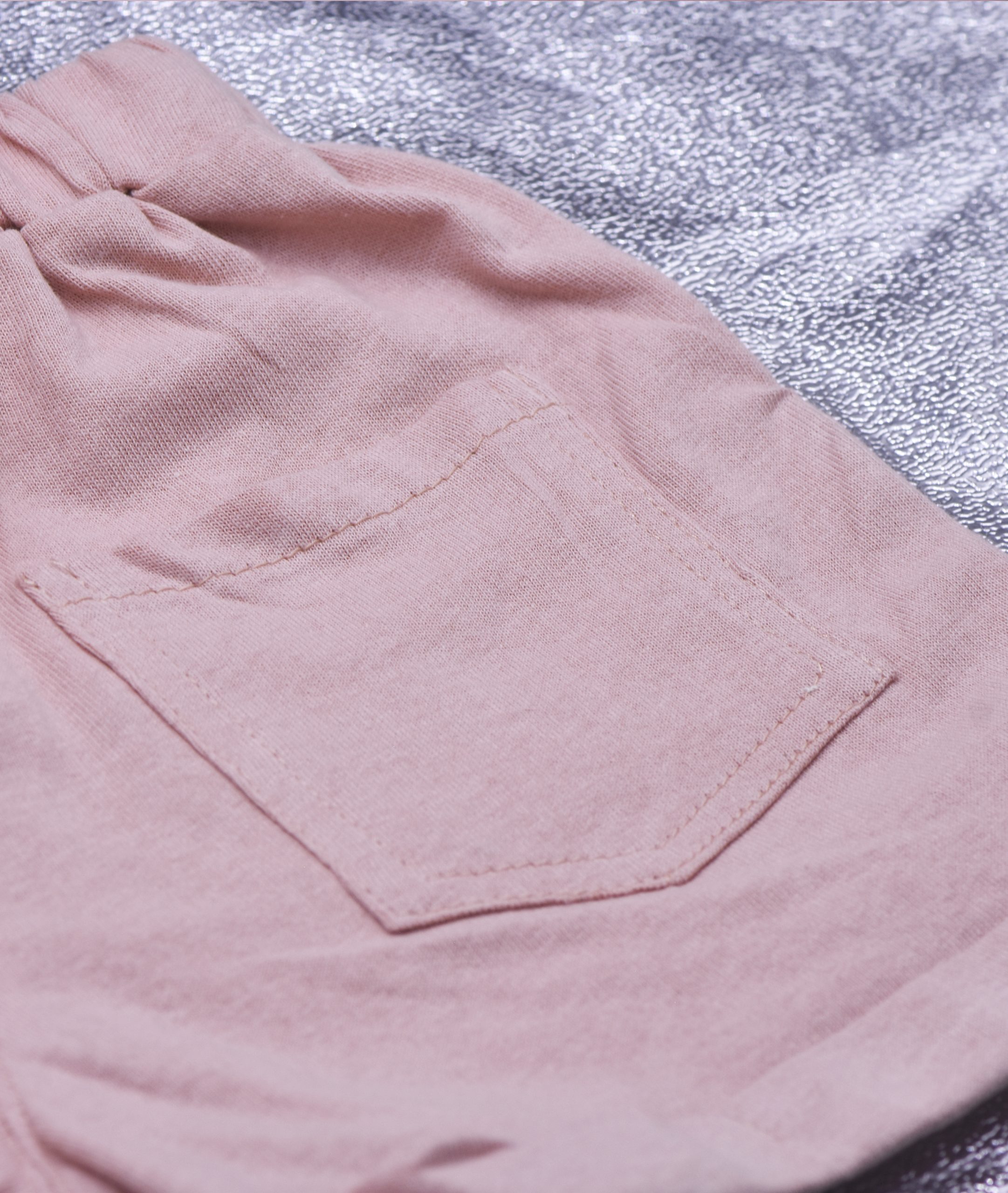 SHORT COTON ROSE AVEC 2 Bandes Blanches – Image 6