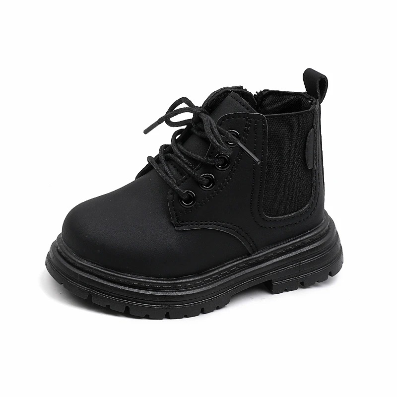 Bottes coordonnantes à lacets Noir Enfants – Image 4