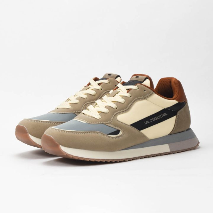 La Martina Low Sneakers Blue Leather