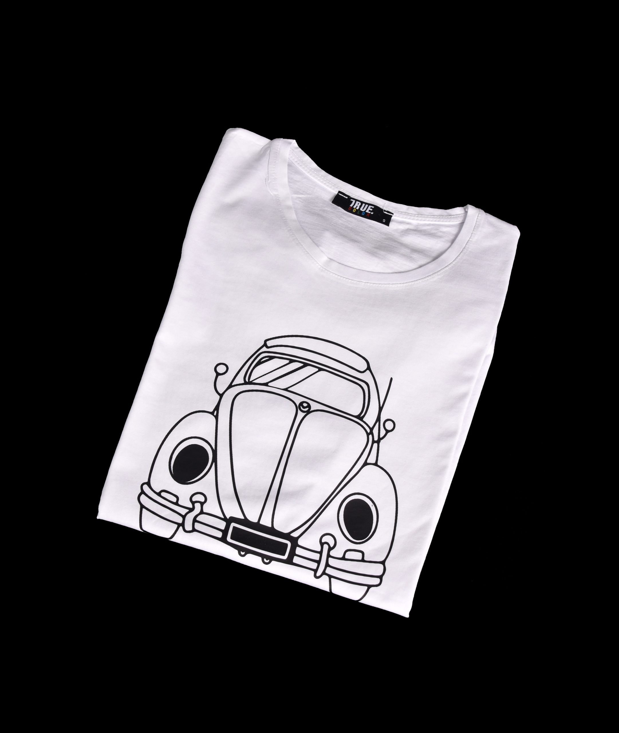 T-shirt BLANC ET NOIR 2 MOTIF VOLKSWAGEN COCCINELLE – Image 3