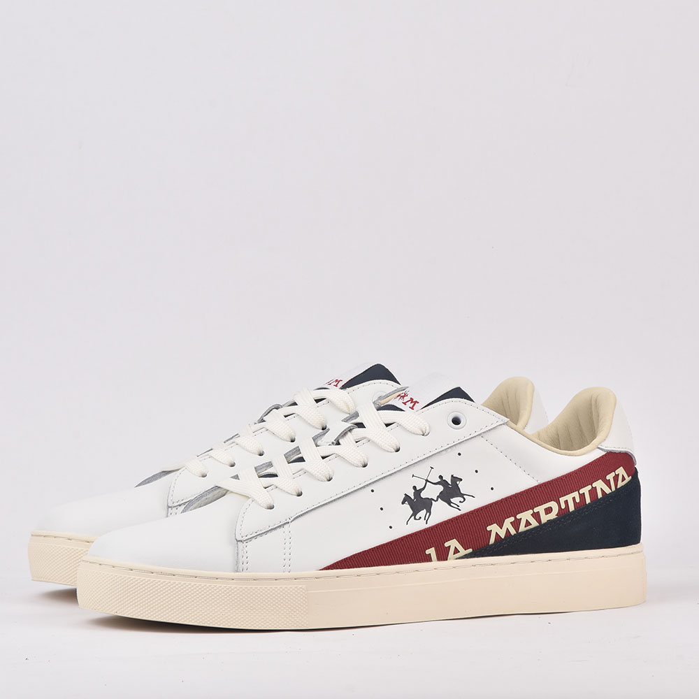 LA MARTINA SCARPA UOMO CALF - TAPE BIANCO - ROSSO – Image 6