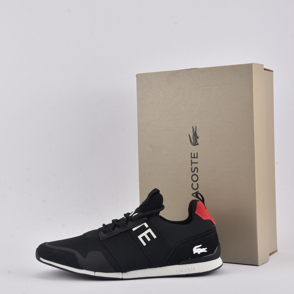 LACOSTE MANEVRA ELITE 0120 1 CMA BLK/RED TEXTILE – Image 2