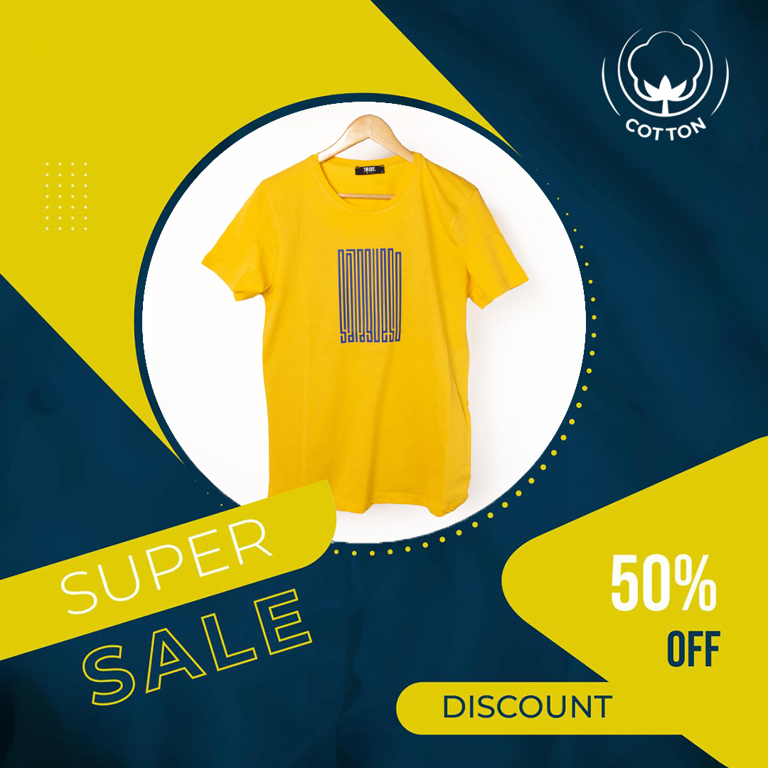 T-shirt JAUNE ET BLEU *LOS ANGELES* – Image 5
