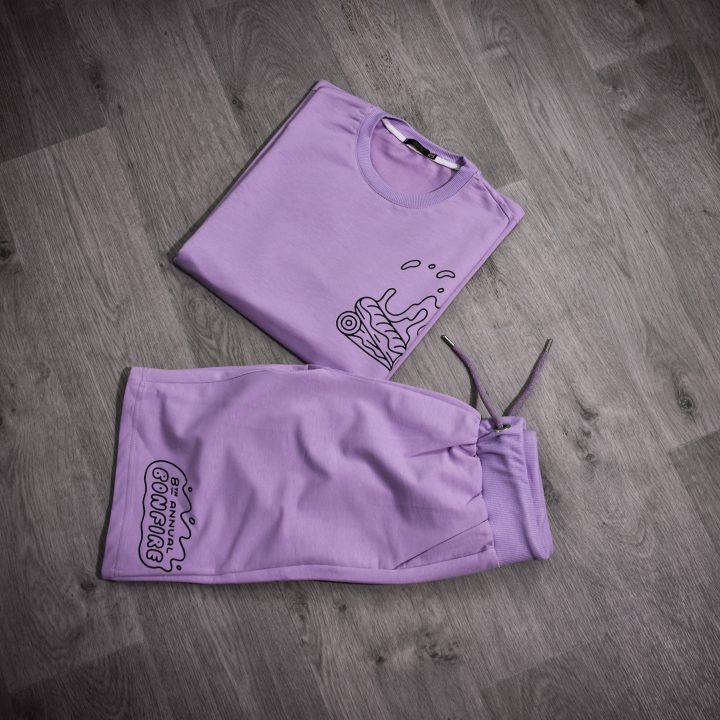 ENSEMBLE VIOLET MOTIF *FLAME*