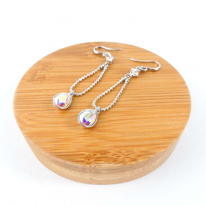 boucle d&rsquo;oreille goutte reflet