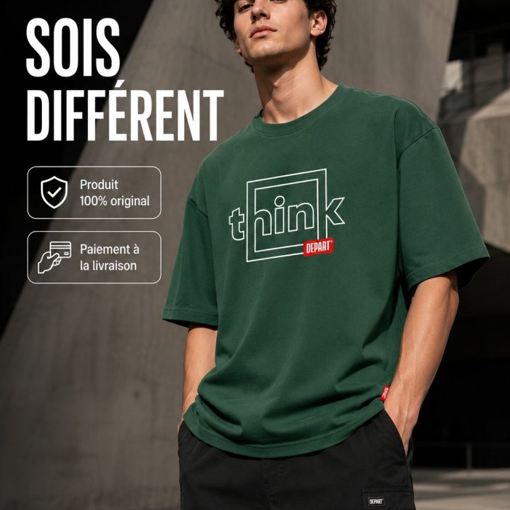Départ Homme T-shirt Oversize Vert