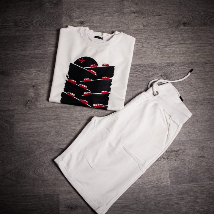 ENSEMBLE BLANC ET NOIR  *VOITURES*