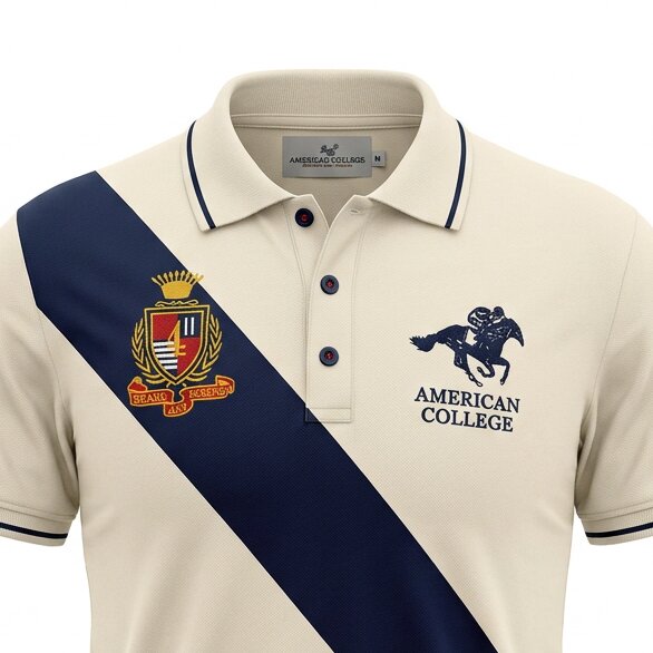 American College Polo pour Homme