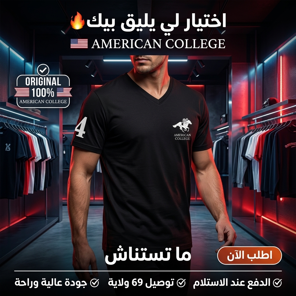 American College t-shirt pour Homme – Image 6
