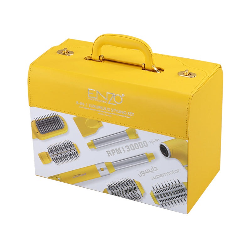 ENZO Professional Styler à Air Chaud Multifonction 8 en 1 avec Technologie Ionique et Moteur BLDC – Image 4