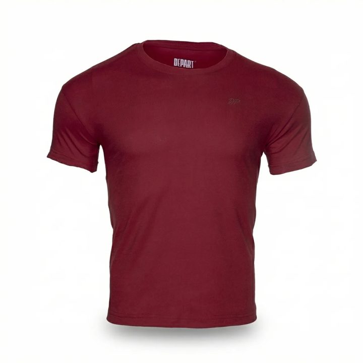DEPART T-SHIRT HOMME BORDEAU 100% COTON SIMPLE