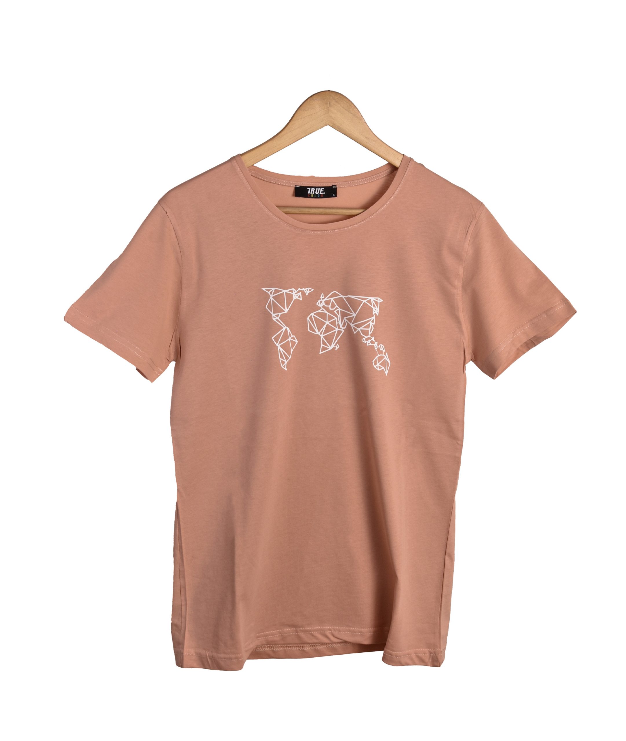 T-shirt SAUMON MOTIF CARTE DU MONDE – Image 2