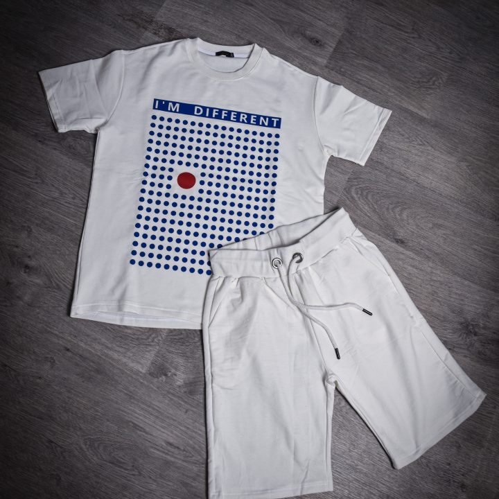 ENSEMBLE BLANC ET BLEU *I'M DIFFERET*